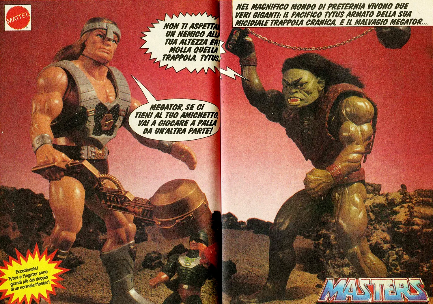 Masters of the Universe Tytus and Megator Vintage Advertising